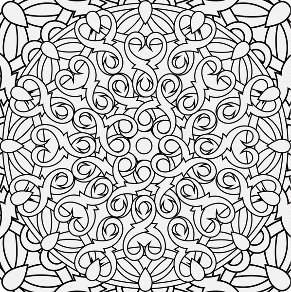 Fond avec un motif circulaire. Mandala — Image vectorielle