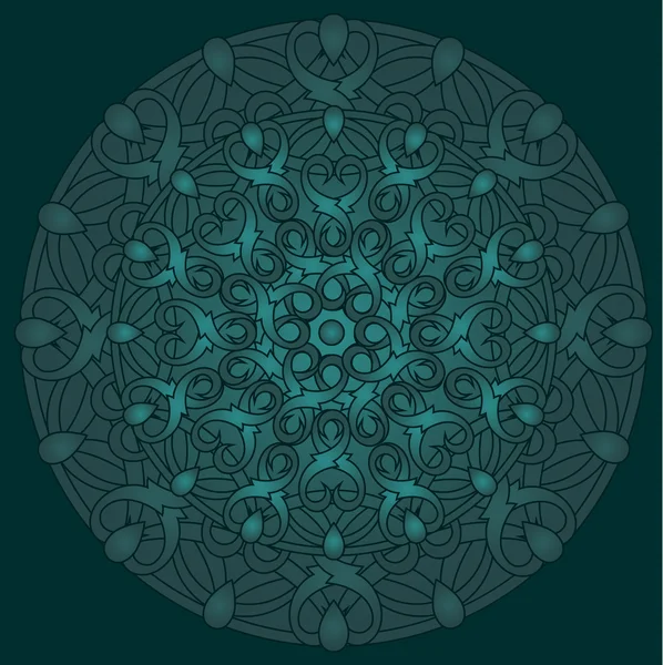 Elemento di design decorativo con un motivo circolare. Mandala — Vettoriale Stock