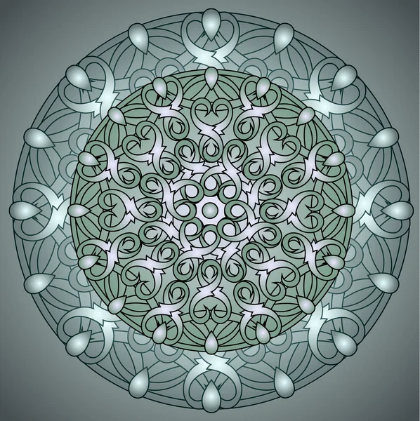 Elemento de diseño decorativo con un patrón circular. Mandala. — Vector de stock