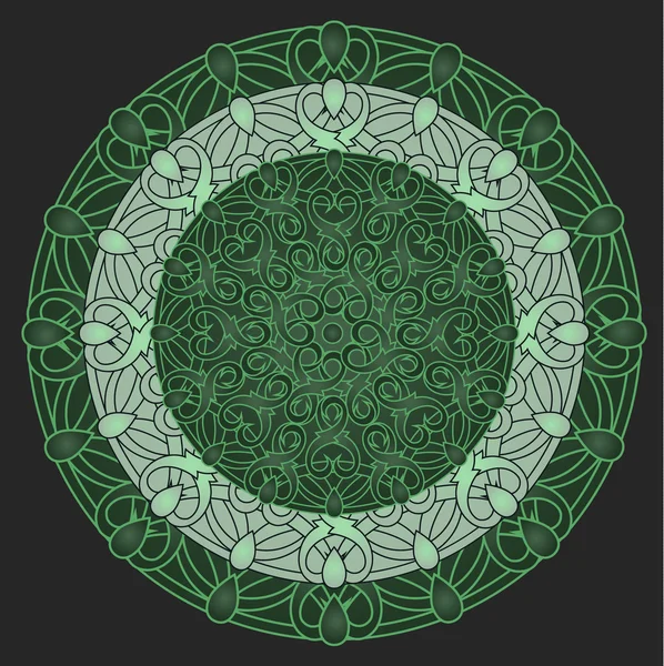 Elemento de diseño decorativo con un patrón circular. Mandala. — Archivo Imágenes Vectoriales