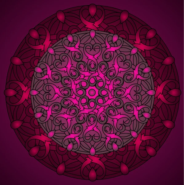 Elemento de design decorativo com um padrão circular. Mandala — Vetor de Stock