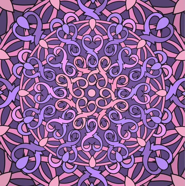 Fundo decorativo com um padrão circular. Mandala — Vetor de Stock