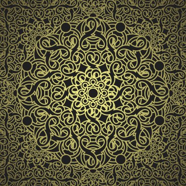 dairesel bir desen ile dekoratif öğe. Mandala