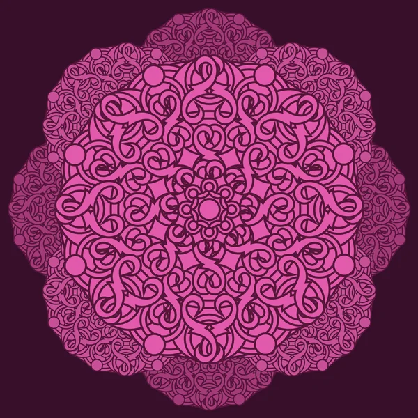 Fondo decorativo con un patrón circular. Mandala. — Vector de stock