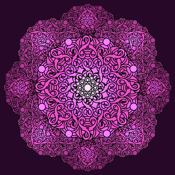 Fondo decorativo con un patrón circular. Mandala. — Vector de stock