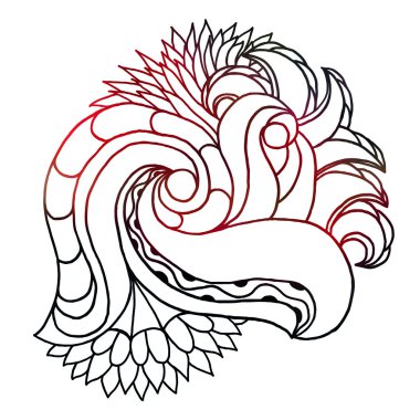 Soyut Doodle tasarım öğesi