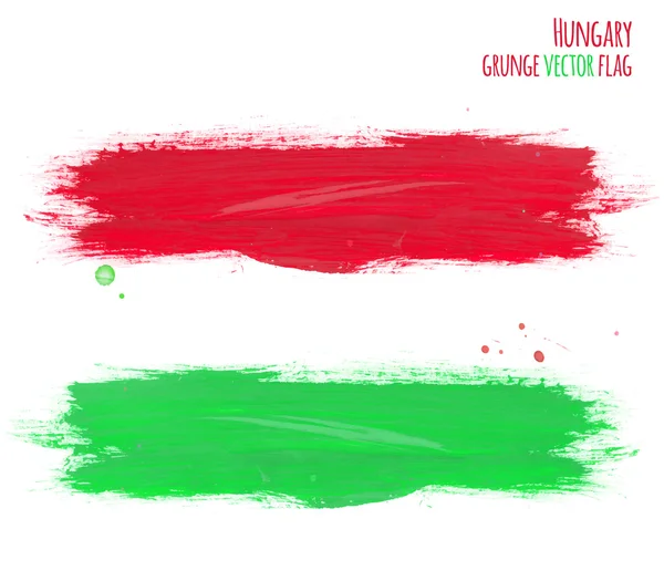 Painted grunge flag or Hungary — Stock Vector