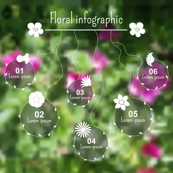 花卉的信息图表元素 — 图库矢量图片