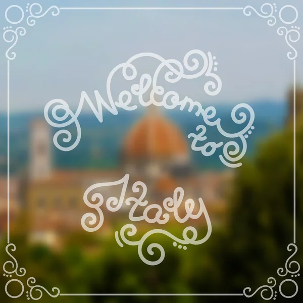 Bienvenue en Italie — Image vectorielle