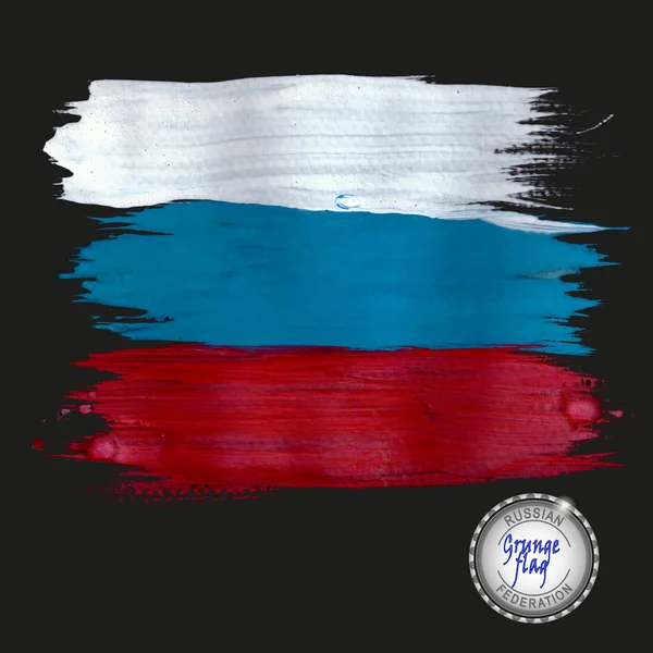 Bandera de Grunge de Rusia — Vector de stock