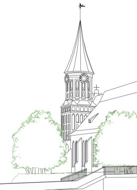 Cathedral Church of Kaliningrad clipart