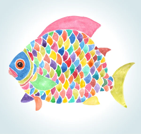 Poisson dessin animé décoratif — Image vectorielle