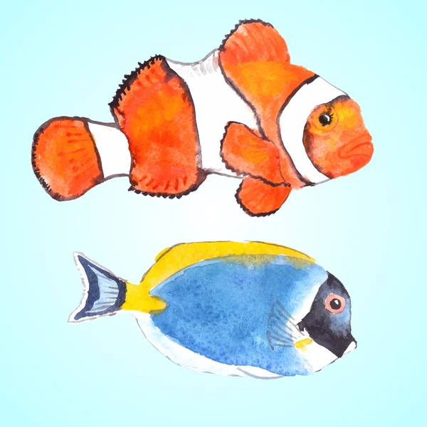 Клонова риба та пудра — стоковий вектор