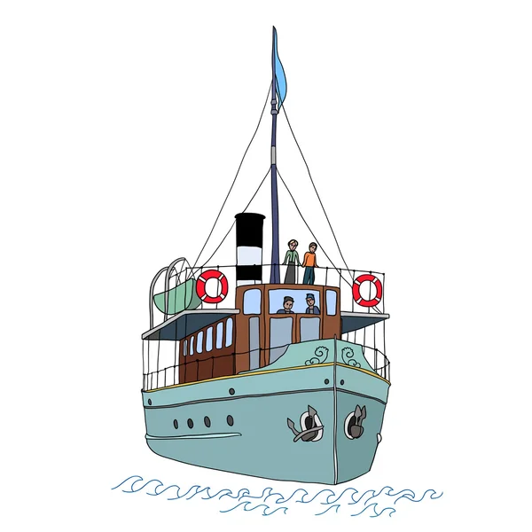 Kleines Passagierschiff — Stockvektor