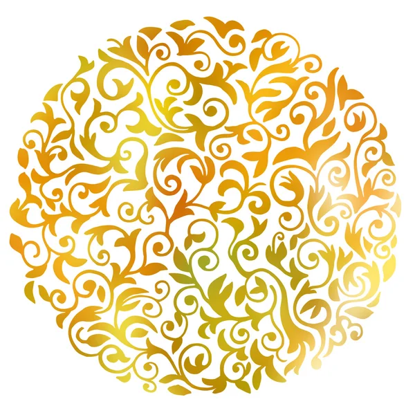 Decorative golden circle — Stock Vector