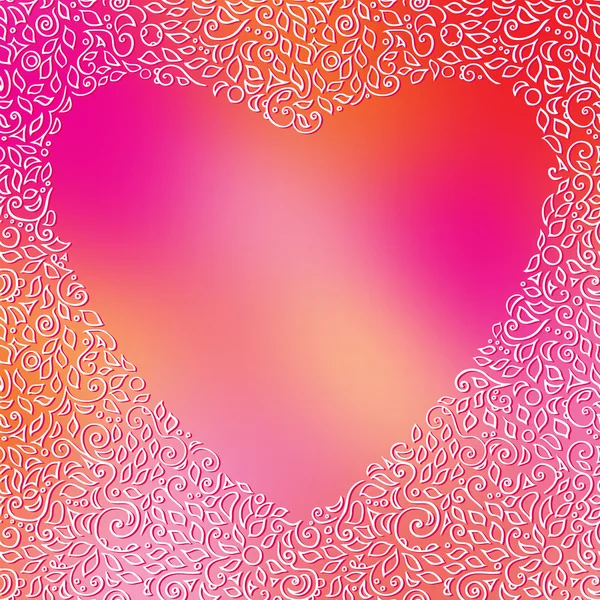 Decorative Valentines day card — Stock Vector