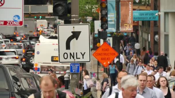 Cercanías en el centro de Chicago Loop — Vídeo de stock