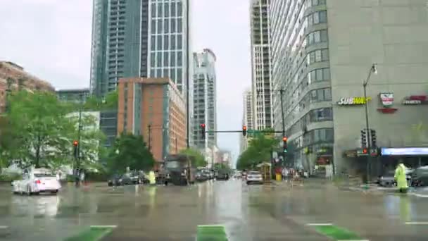 Conduite de Michigan Avenue à South Loop à Chicago — Video