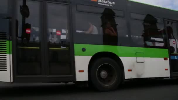 Tempo di percorrenza del centro di Barcellona . — Video Stock