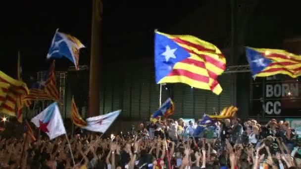 Liberdade e independência para a celebração da Catalunha — Vídeo de Stock