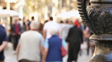 Barcelona, Katalonya, İspanya. Ramblas'a De Les Flors 2015: Alışveriş ve şehir merkezinde, Barselona, İspanya 28 Ekim 2015 ziyaret turist kalabalığından