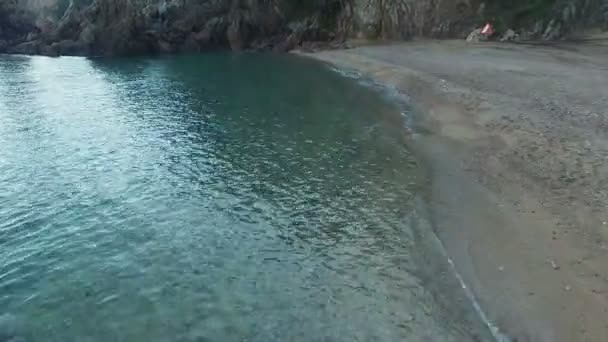 Plage Méditerranéenne Tir Aérien — Video