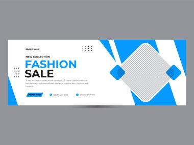 Moda Dijital Pazarlama Facebook kapağı reklamları web reklam şablonu