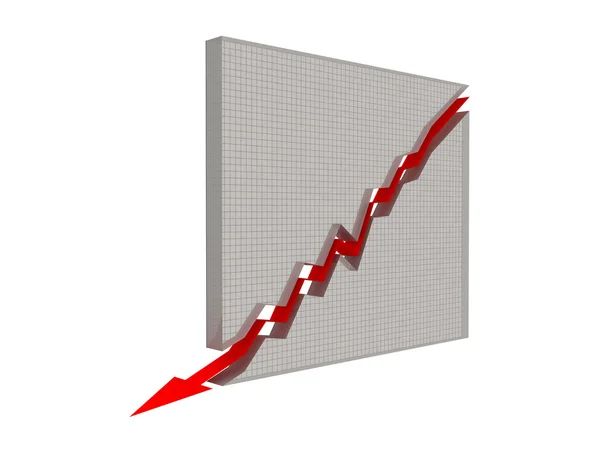 Der Zeitplan, der den Rückgang repräsentiert — Stockfoto