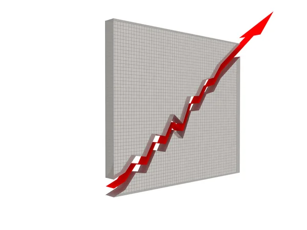 Der Zeitplan, der eine Erhöhung darstellt — Stockfoto
