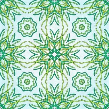 Çiçek simetrik süsler ile dikişsiz vektör arka plan