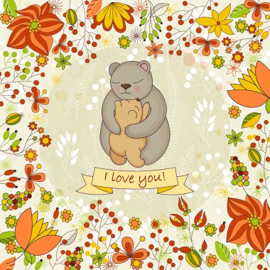 Vector cute card for Happy mothers day. vector Vector cute card for Happy mothers day. vector