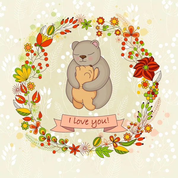 Vector cute card  for Happy mothers day. — Stock Vector