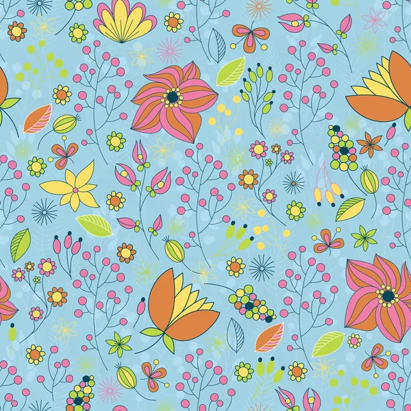 Seamless floral vector pattern — Stock Vector