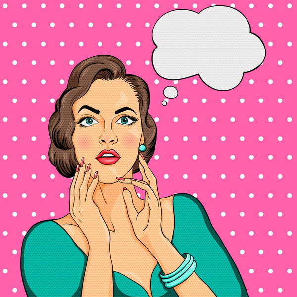 Pop Art girl with the speech bubble