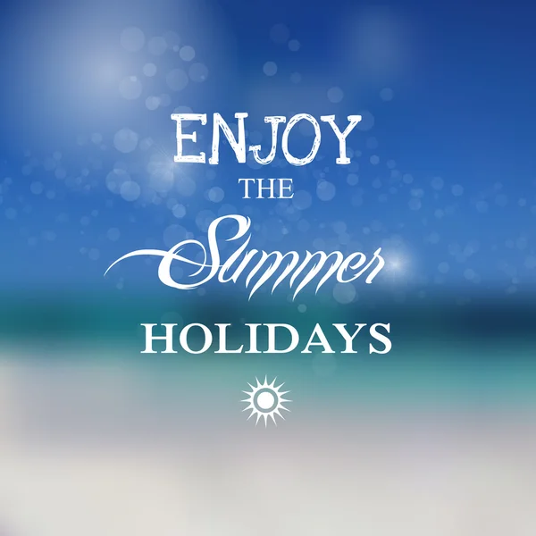 yaz tatili poster bulanık etkisi ile