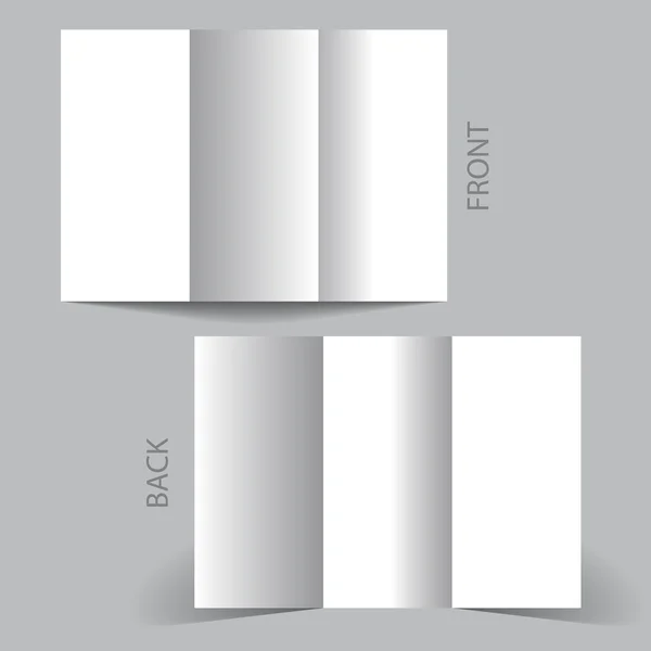 Blanco tri-pliegue maqueta & diseño de folleto Ilustración De Stock