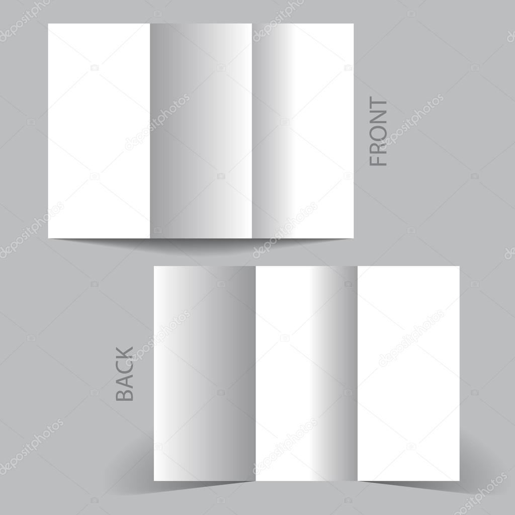 White tri-fold mock up & brochure design