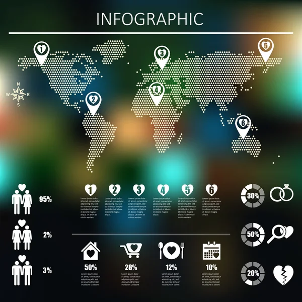 Sosyal Infographic — Stok Vektör