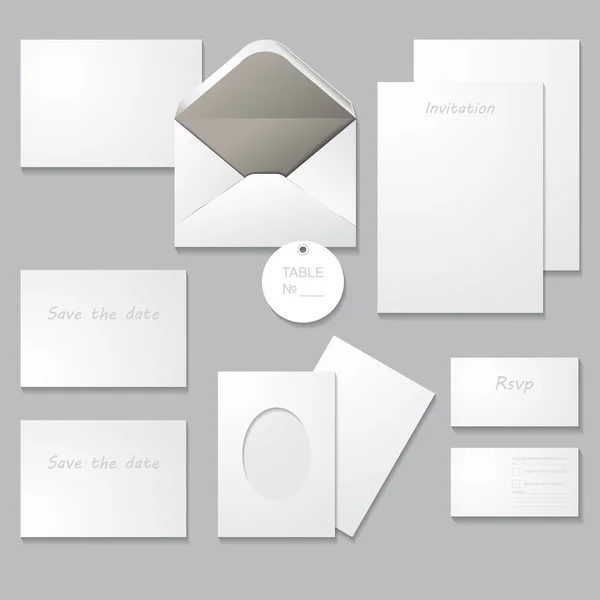  Gri arka plan üzerinde izole düğün şablonları