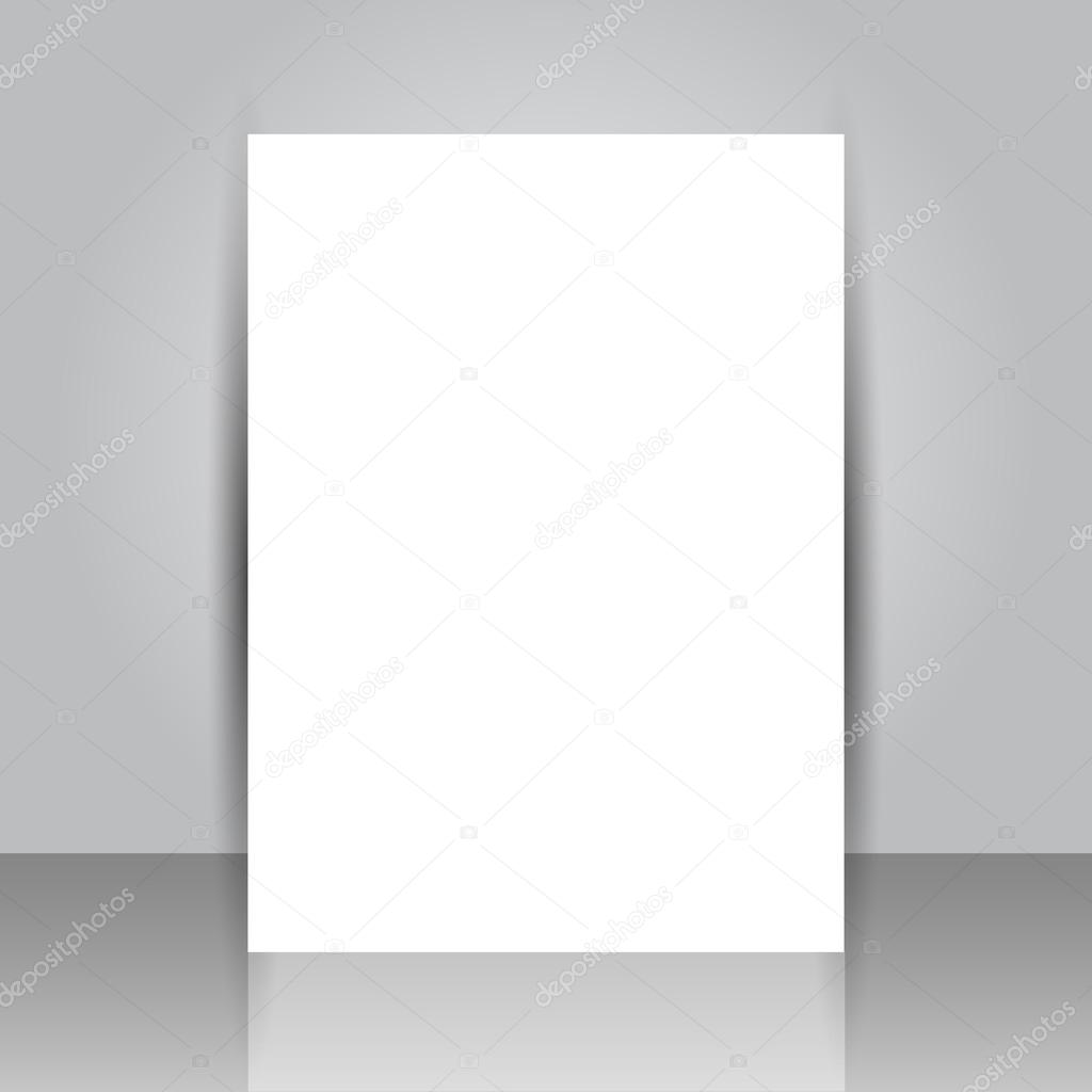 White Brochure Flyer design layout template on gray background.