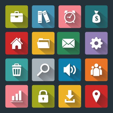 web ve mobil için düz simgeler