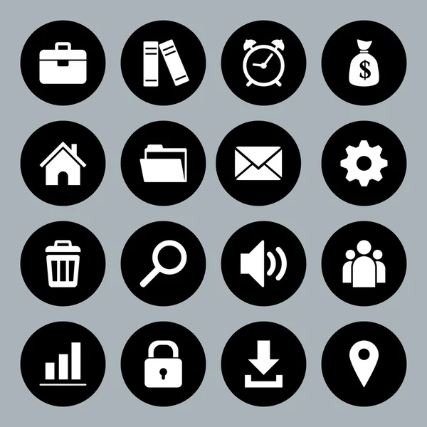 Flat icons for web and mobile — Stock Vector