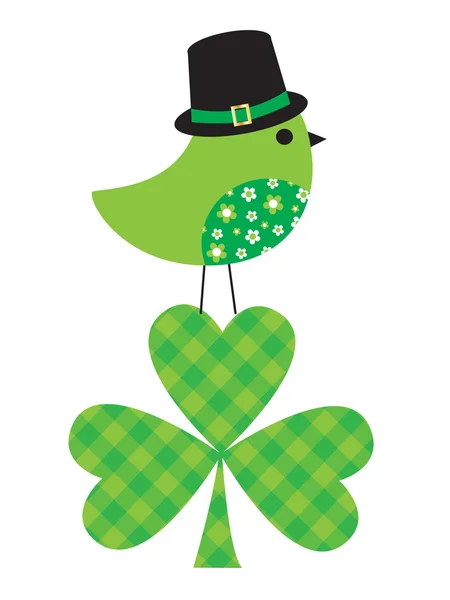 Saint Patricks dag vogel — Stockvector