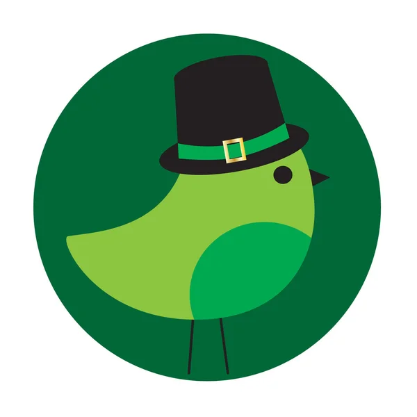 Saint Patricks day bird — Stock Vector