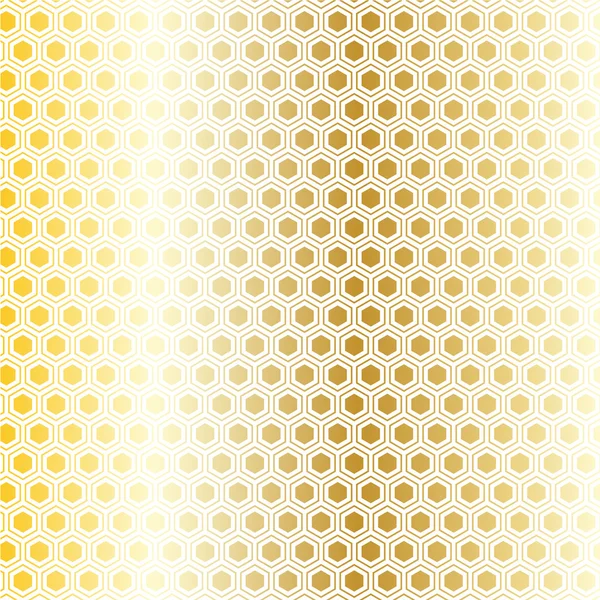 Golden honeycomb cells pattern — Stock Vector