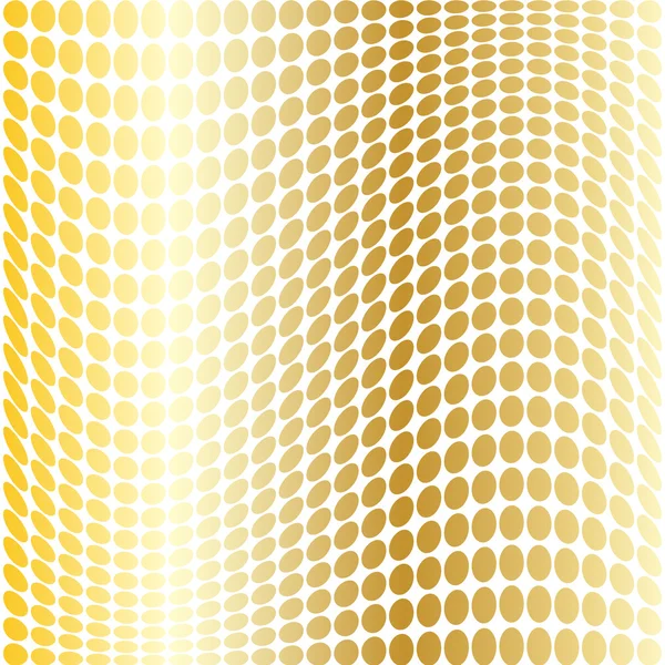 Golden warped dots pattern — Stock Vector