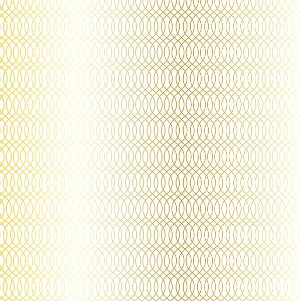 Gyllene vågiga lattice mönster — Stock vektor