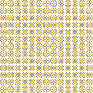 turuncu ve gri yorgan geometrik desen