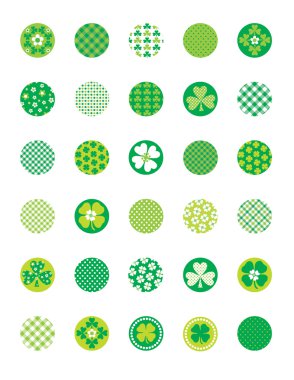 Saint patrick'sc gün shamrock daireler