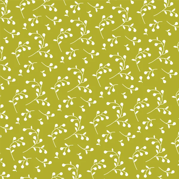 Motif floral vert et blanc — Image vectorielle